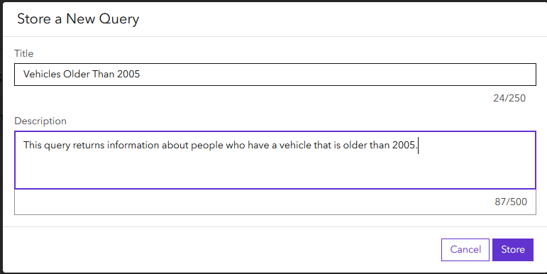 Modal Guardar consulta Modal Guardar consulta