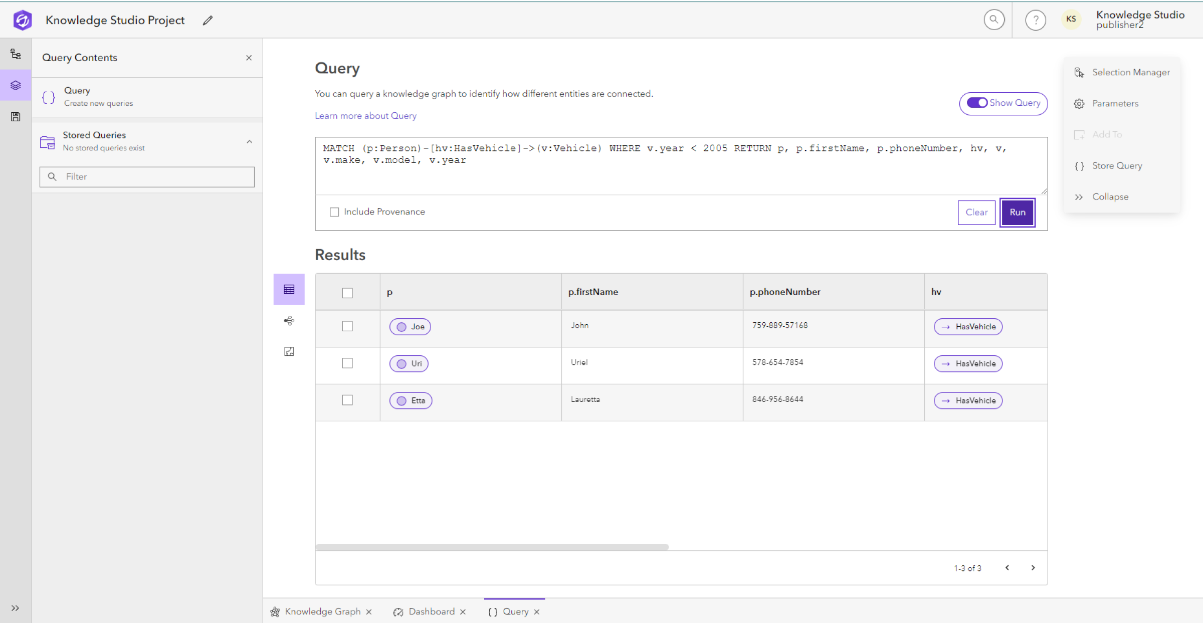 Resultados de las consultas Resultados de las consultas