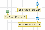 Entrada para una ubicación de partida a muchas ubicaciones de destino