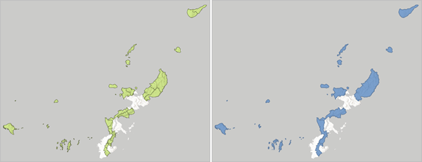 Límites disueltos para municipios en Kyushu, Japón Límites disueltos para municipios en Kyushu, Japón