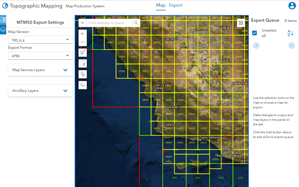 Aplicación del sistema de producción de mapas